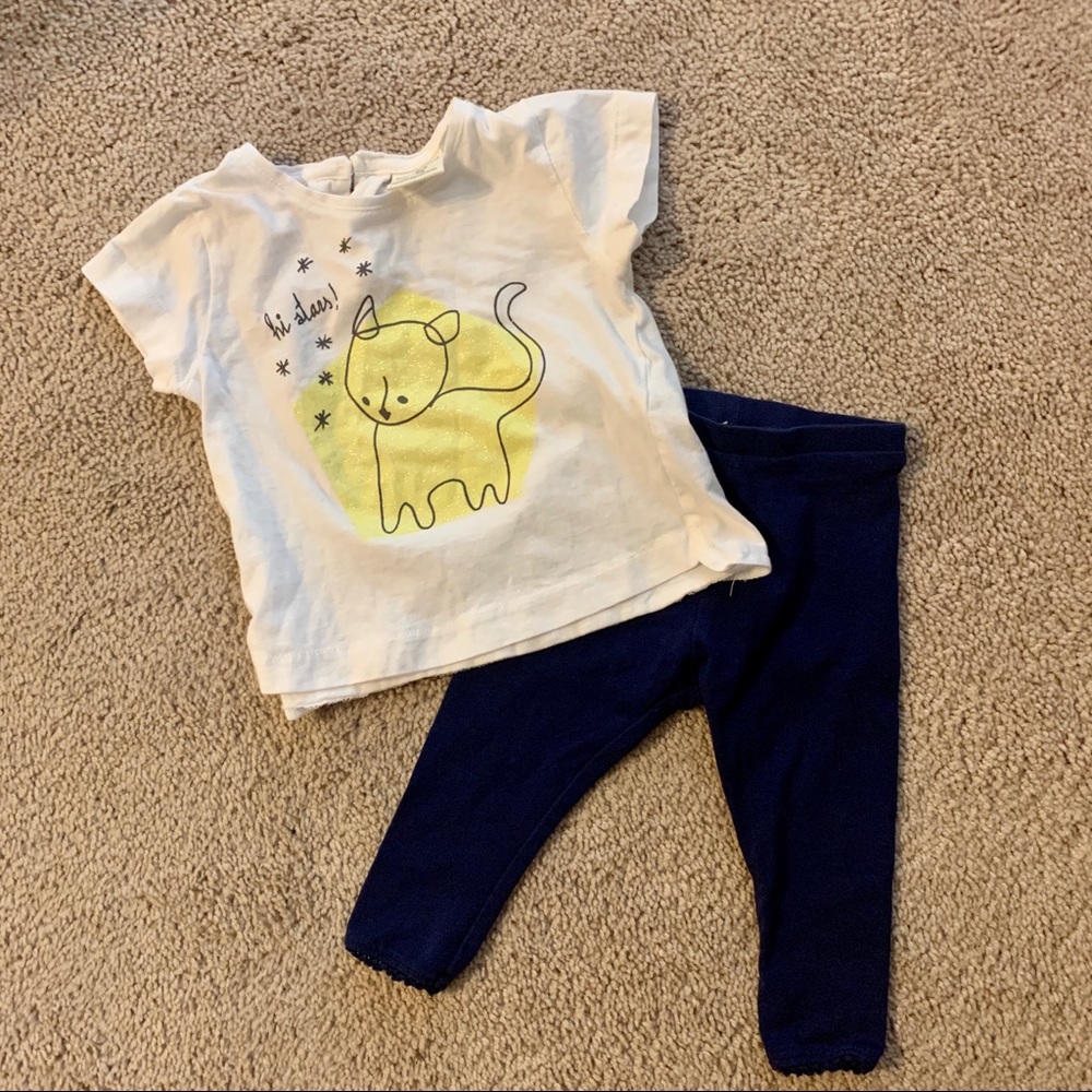 Zara BabyGirl tee & leggings set